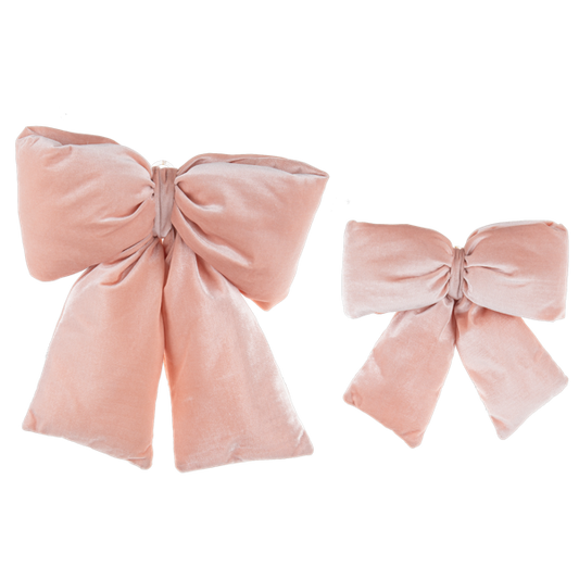 Coquet Christmas Ribbon Ornaments - Pink Velvet