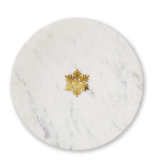 Snowflake Marble Serving Board