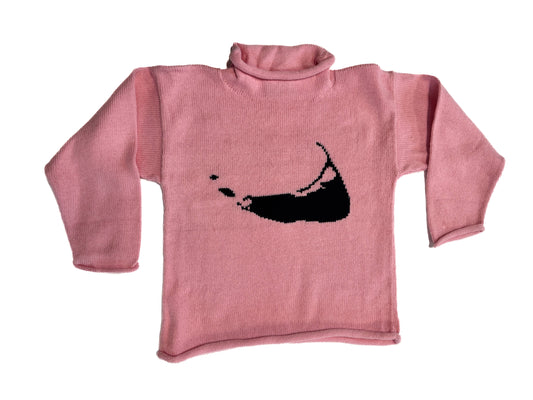 Island Shape Kids Roll Neck Sweater