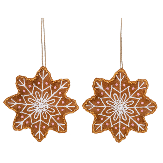Embroidered Snowflake Ornaments
