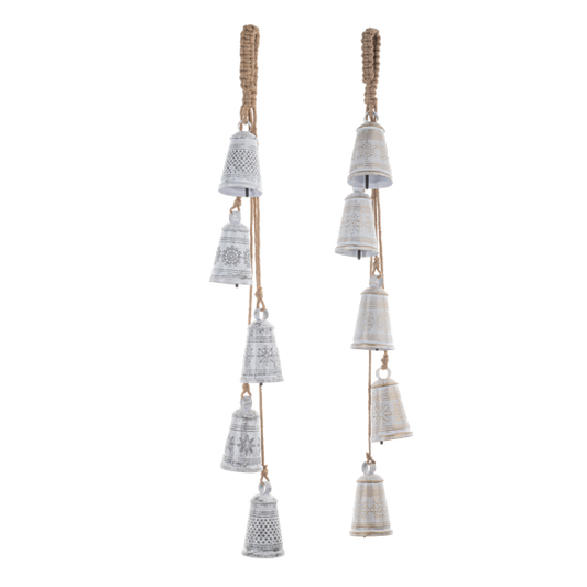 Hammered White Bell Door Hanger