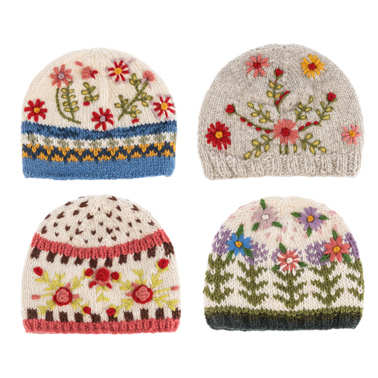 Embroidered Knit Hat