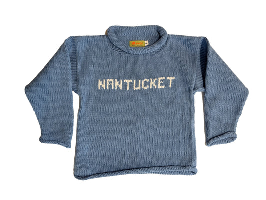 "NANTUCKET" Kids Roll Neck Sweater
