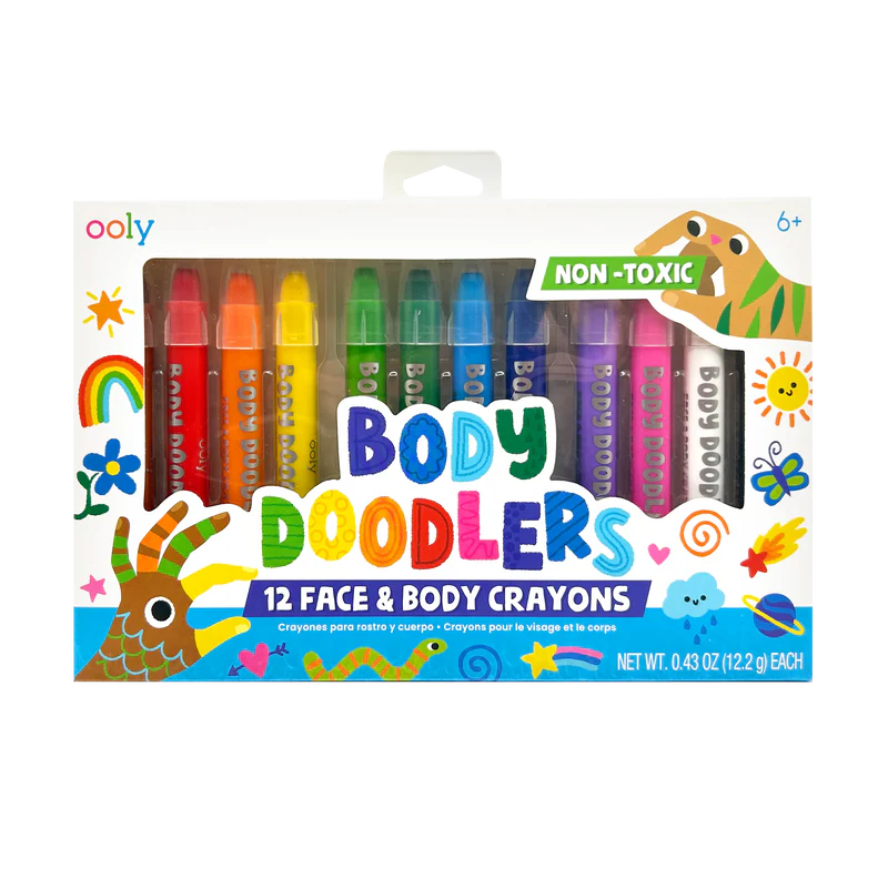 Body Doodlers: Face & Body Crayons (Set of 12)