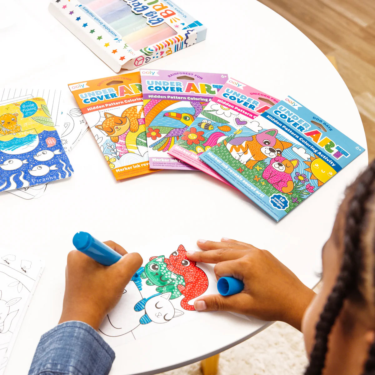 Under Cover Art - Hidden Pattern Coloring Activity