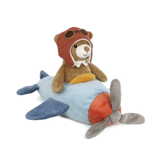 Pilot Bear And Plane / Blue