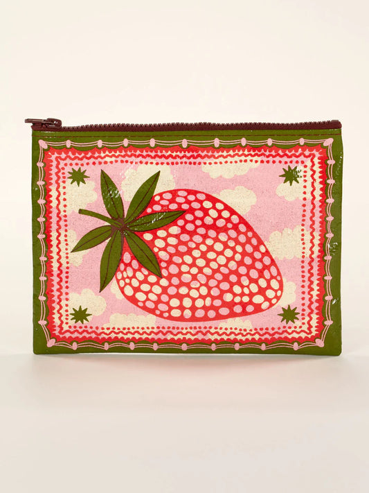 Zipper Pouch Strawberry Clouds