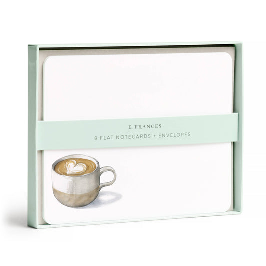Latte Love Flat Note – Boxed Set of 8 Notecards