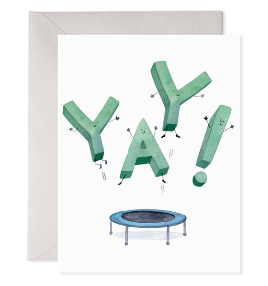 Jumping Yay | Trampoline Birthday Greeting Card