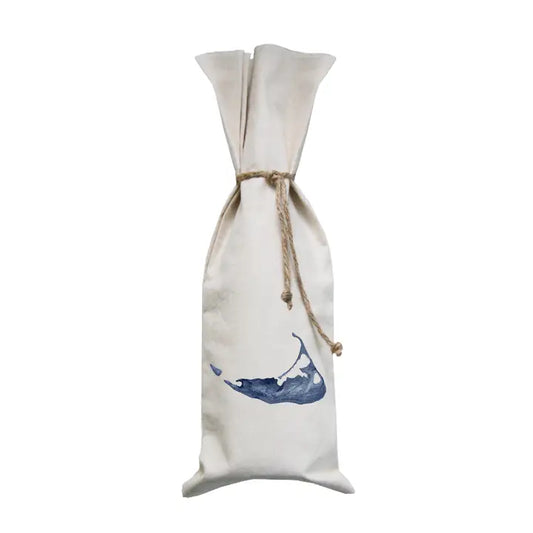 Darker Navy Nantucket Island Wine Bag