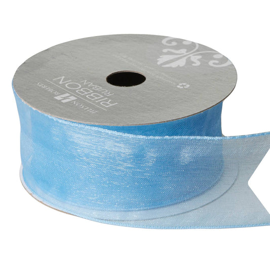 Pastel Blue Ribbon - Fancy Sheer 1 1/2"