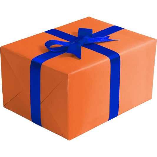 Orange Matte Gift Wrap - Roll