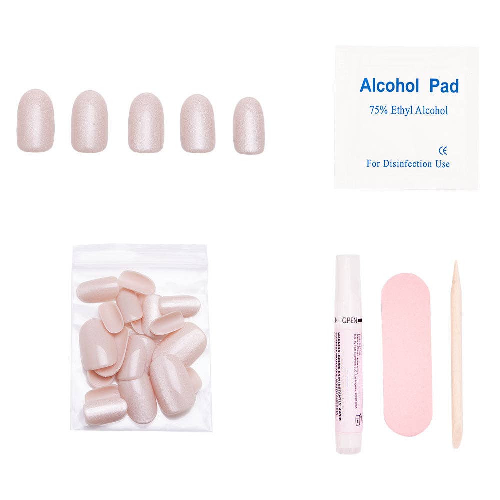 Pure Intentions Press-On Nails| Iridescent Hue| Natural Nail