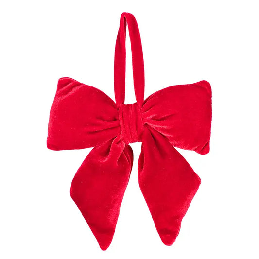 Evelyn Bow Ornament Red