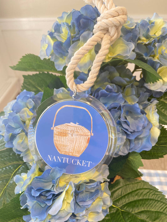 Nantucket Lightship Basket Custom Ornament