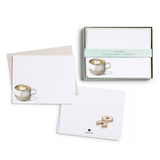 Latte Love Flat Note – Boxed Set of 8 Notecards