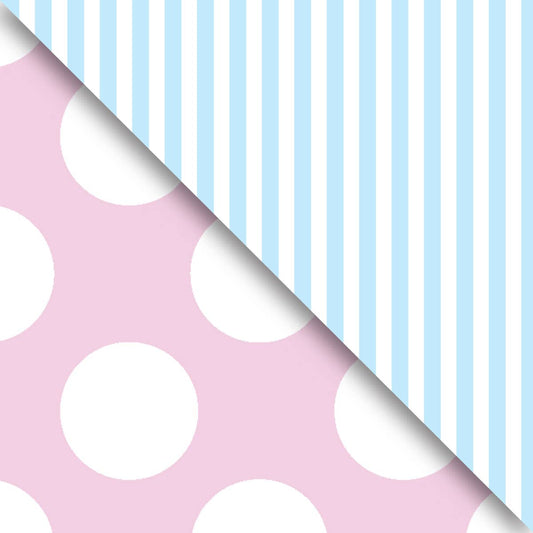 Pastel Pink & Pastel Blue Kraft Wrap - Rolls
