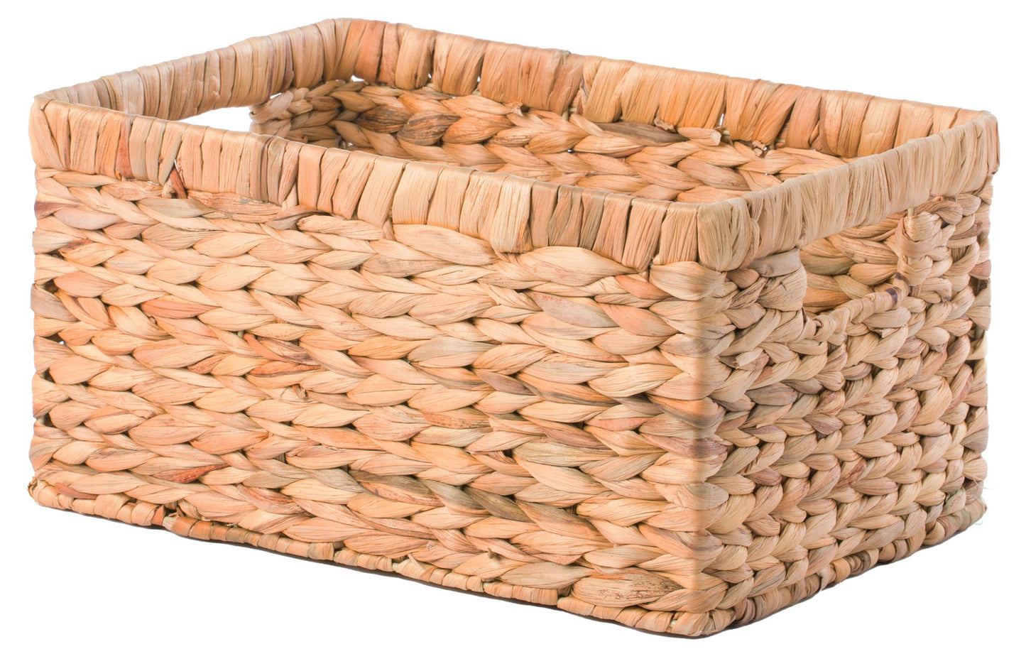 Natural Woven Water Hyacinth Wicker Storage Bin Basket