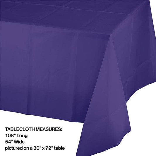 Purple Plastic Table Covers 54 inch x 108 inch, 1/Pkg