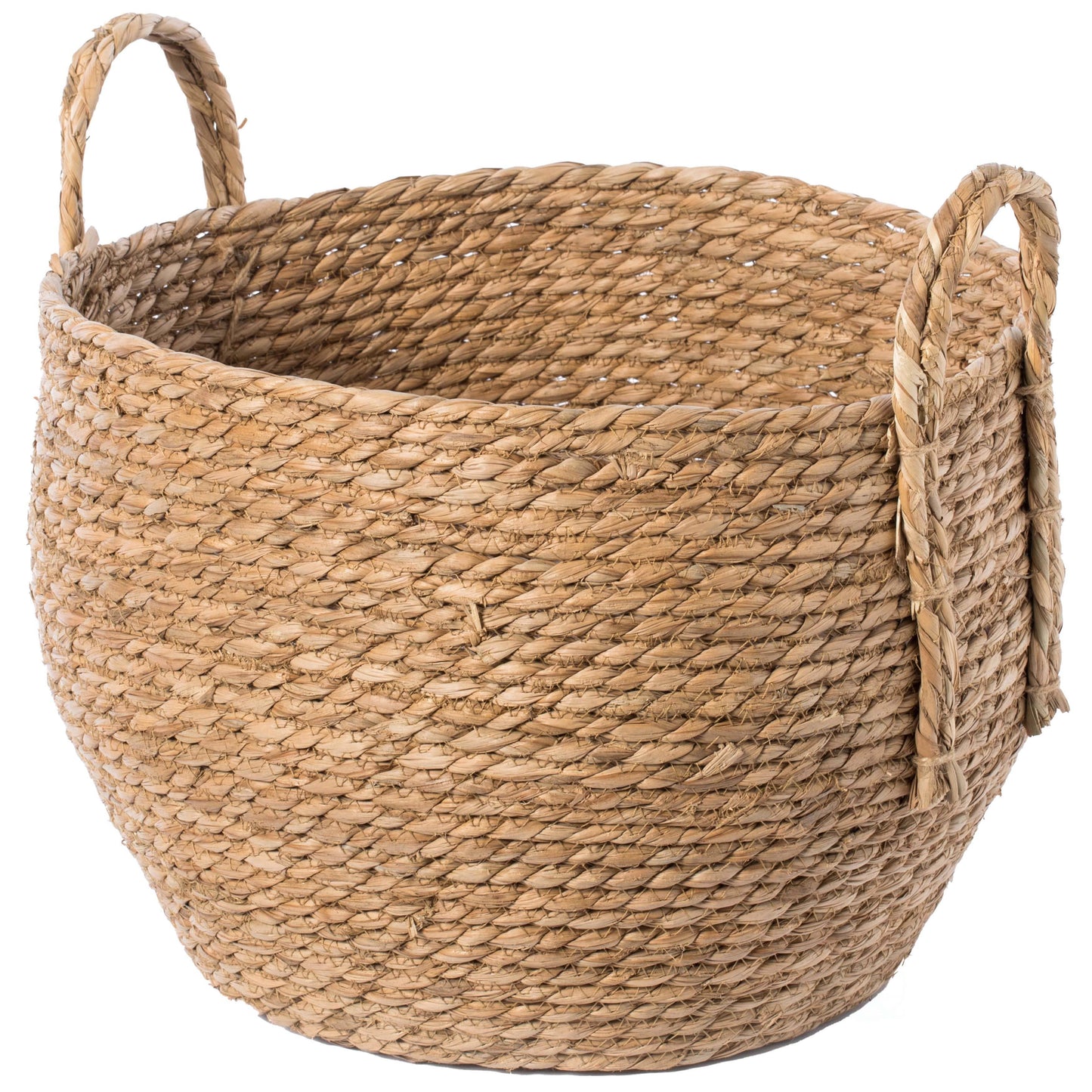 Decorative Round Wicker Woven Rope Storage Blanket Basket