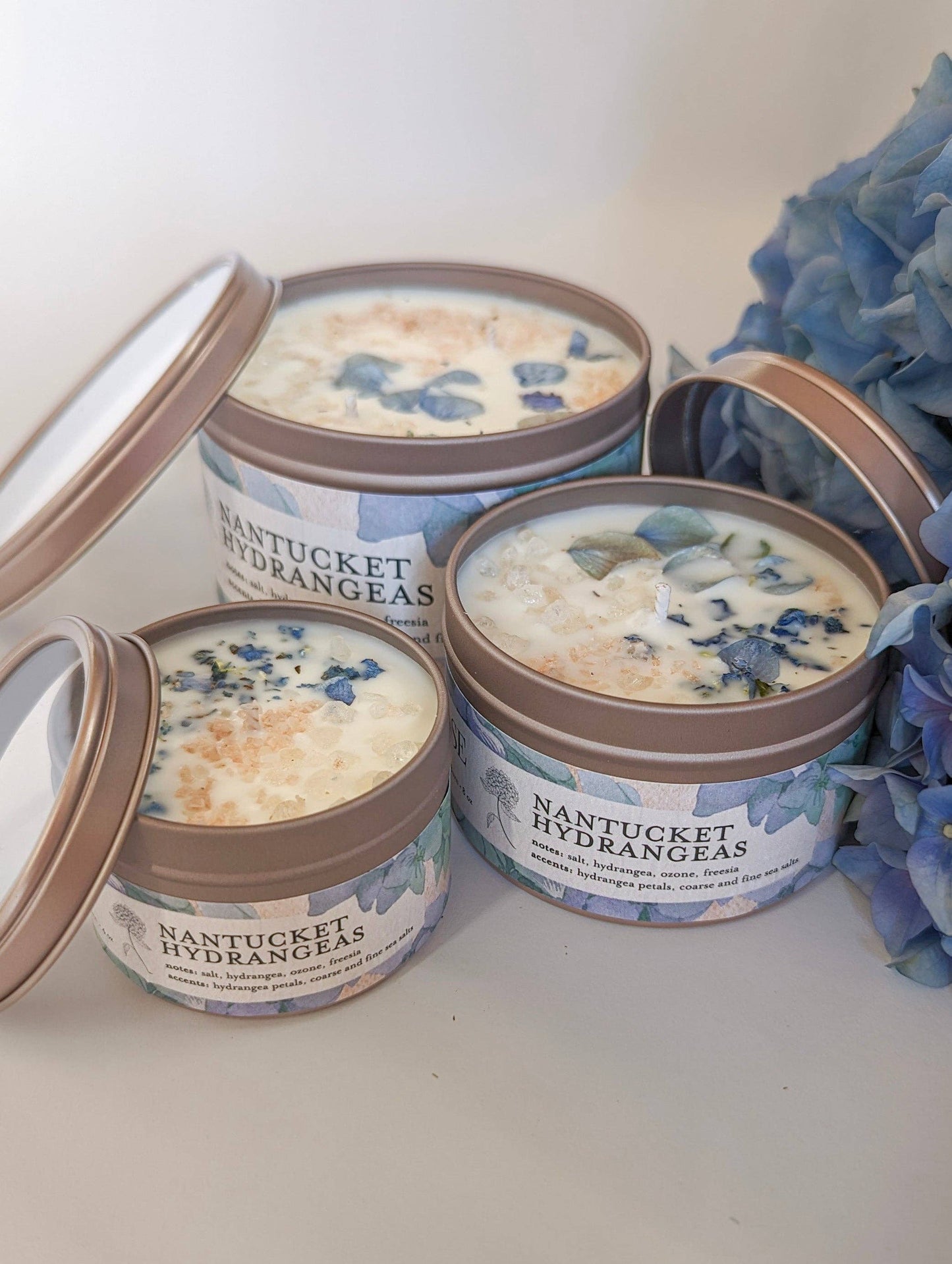 NANTUCKET HYDRANGEAS Hydrangea Sea Salt Candle