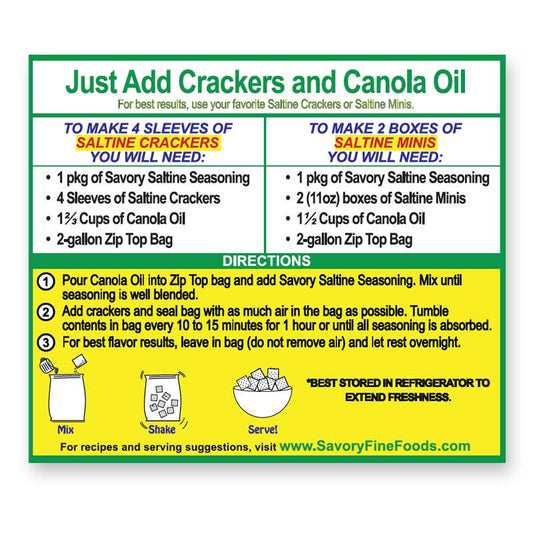 Savory Party Cracker Seasoning - Sour Cream & Onion (25 ct)