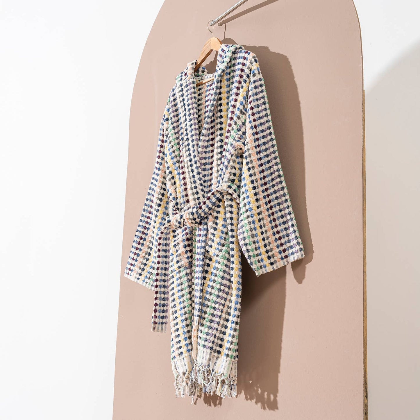 Pompom Bathrobe Handloom Turkish Cotton Resort Heavy Luxury