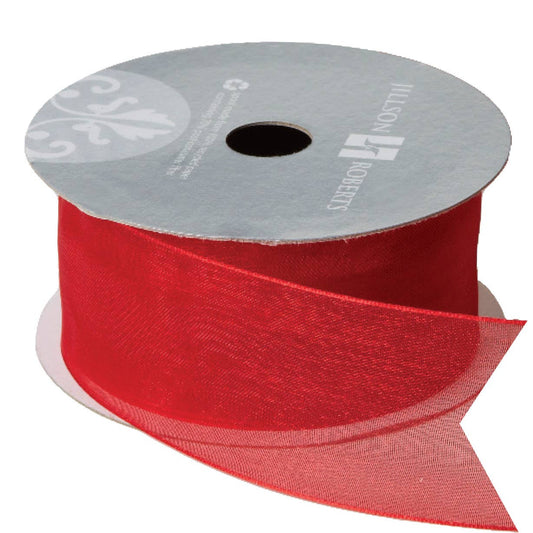 Red Ribbon - Fancy Sheer 1 1/2"