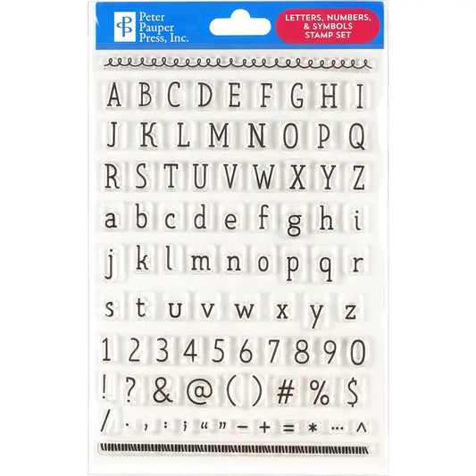 Stamp Set Letters Numbers Symbols