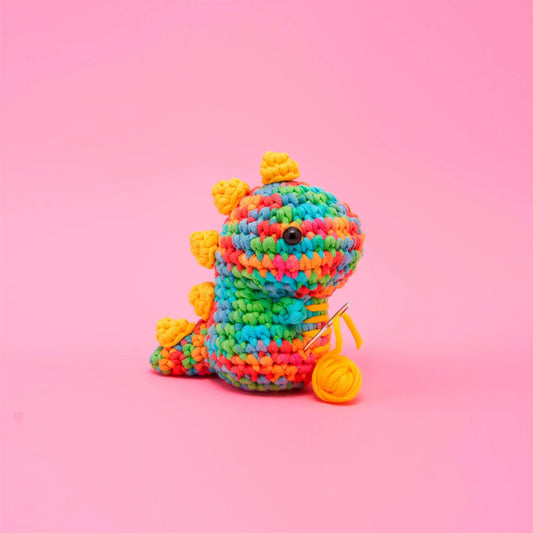 Fred the Rainbow Dinosaur Beginner Crochet Kit