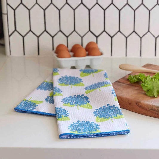Blue Hydrangea blu Kitchen Tea Towel
