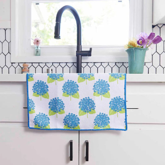 Blue Hydrangea blu Kitchen Tea Towel