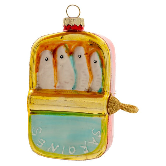 CANNED SARDINES GLASS ORNAMENT (H25)