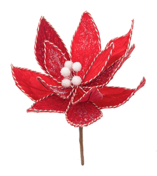 Crafted Poinsettia Pick