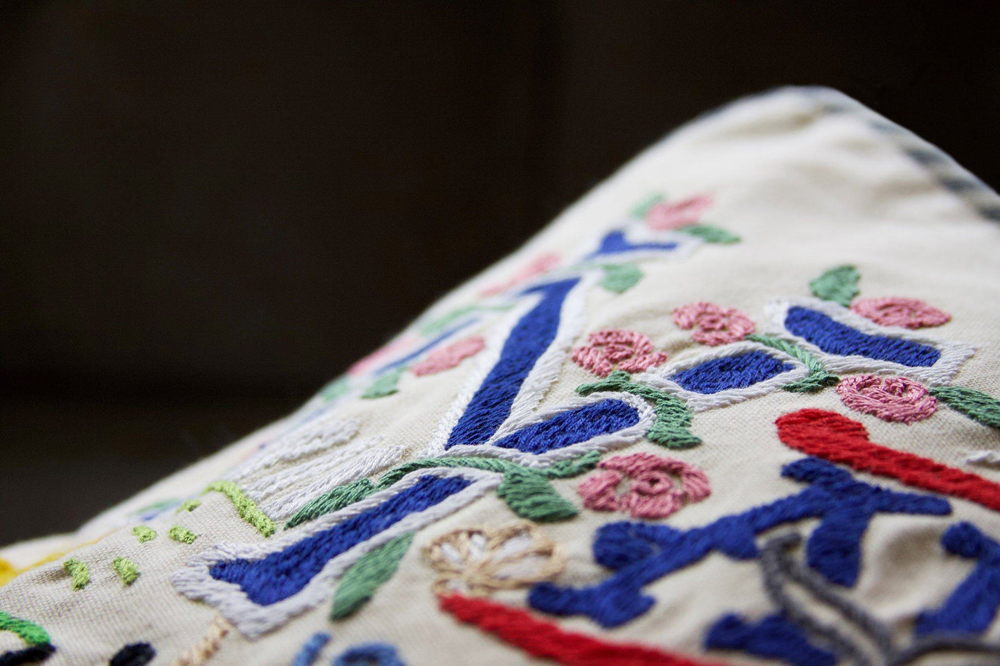Nantucket Hand-Embroidered Pillow 20x20