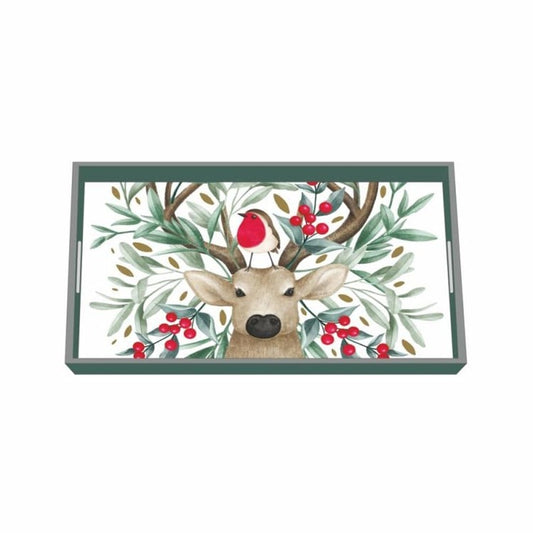 WOODEN VANITY TRAY- BIRD & BUCK