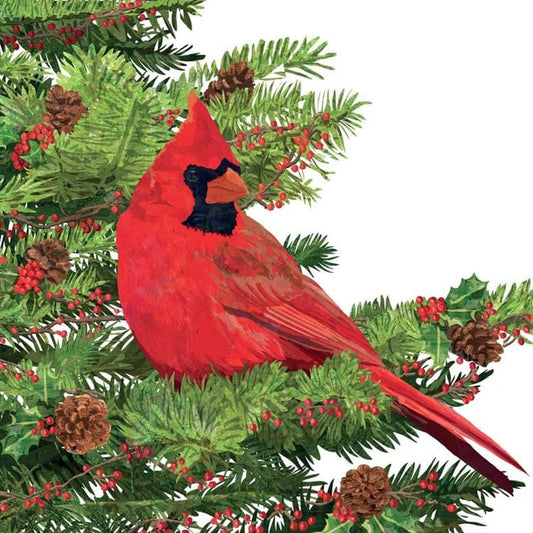 BEV-YULETIDE CARDINAL, WHITE