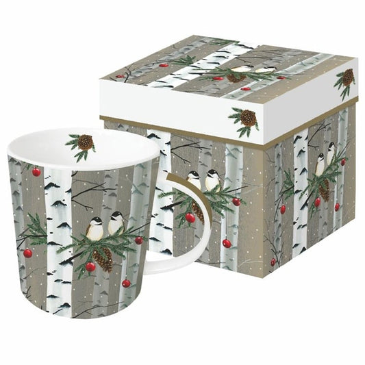 MUG IN GIFT BOX- BIRCH & BIRDS